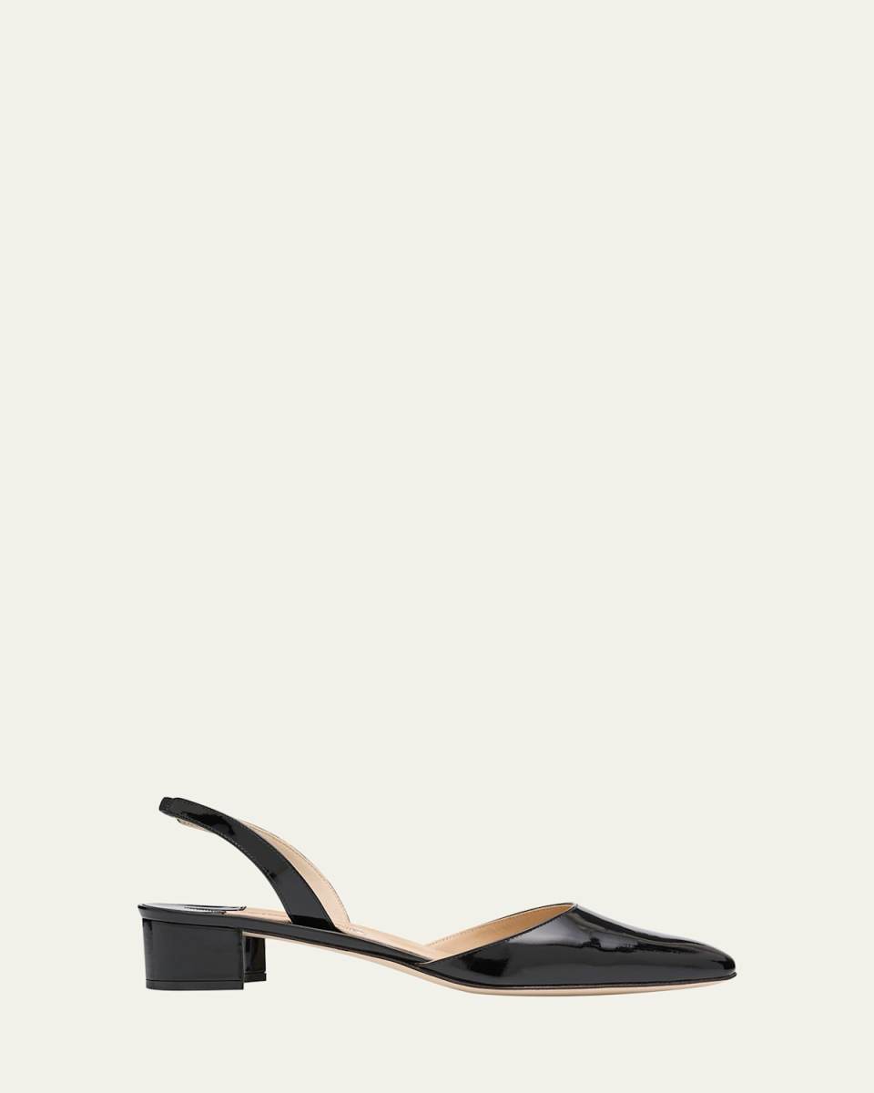 Aspro Leather Slingback Ballerina Pumps